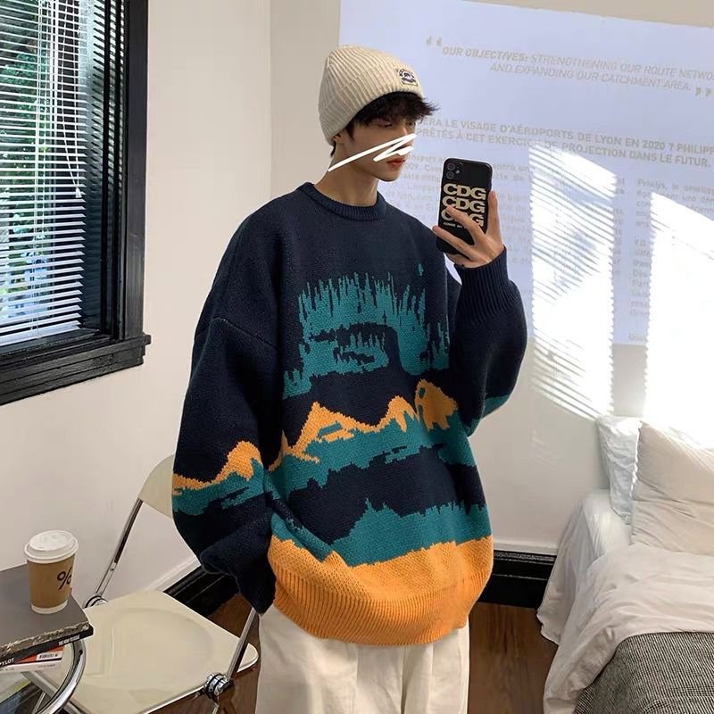 Retro Boys' Loose And Lazy Sweater - Image 4