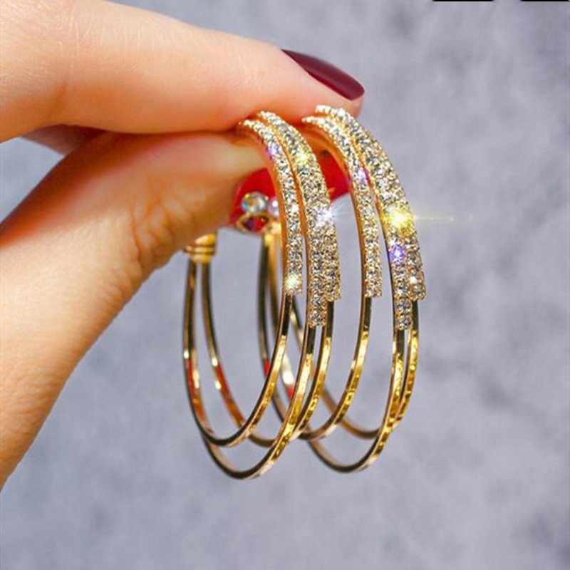 925 silver needle trend wild big circle earrings - Image 18