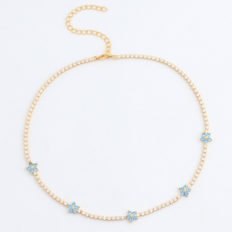 Flower Necklace With Delicate Micro-paved Zircons - Image 8