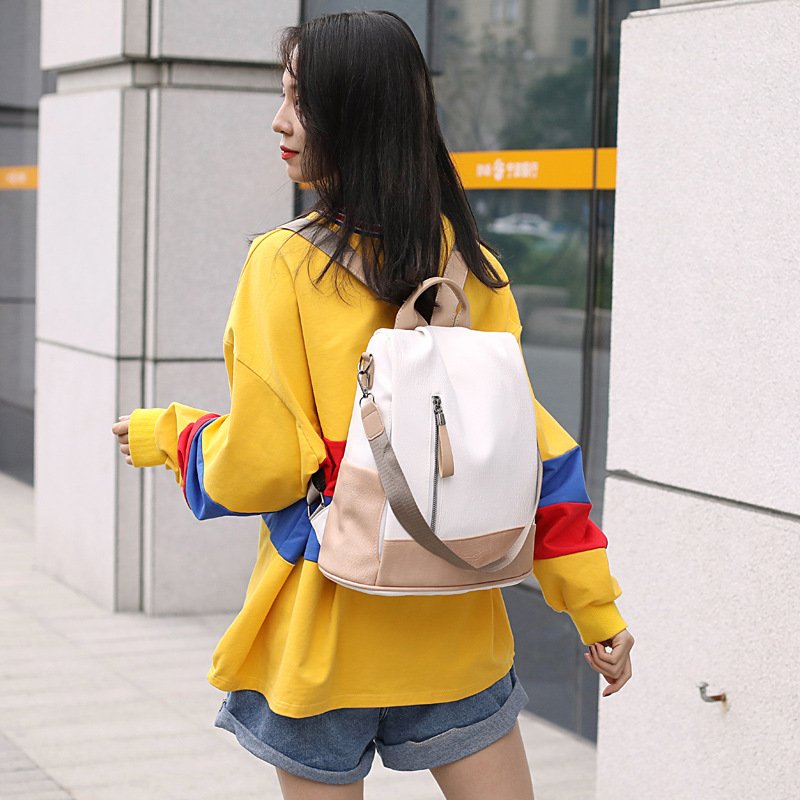 New Soft Leather Ladies Travel Backpack Leisure All-Match Anti-theft Trend Bag - Image 2