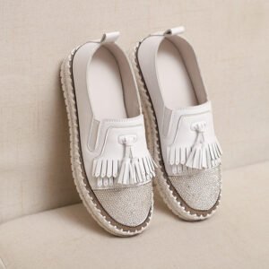 Student board shoes with tassels