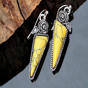 925 Vintage Thai Silver Rose Earrings