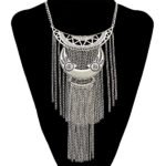 Vintage multi-layer fringed necklace