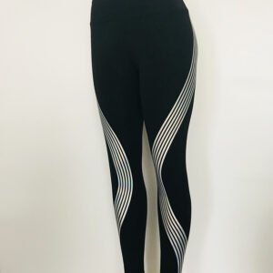 Reflective Leggings Glow in the Dark Night Light Laser Stripes Fitness Yoga Pants Tights Tracksuit Women