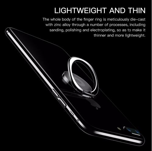 Compatible With , Baseus Mobile Phone Holder Support 360 Degrees Luxury Metal Finger Ring Holder For 5 5G Is 6x8 7 Tablets - Image 3
