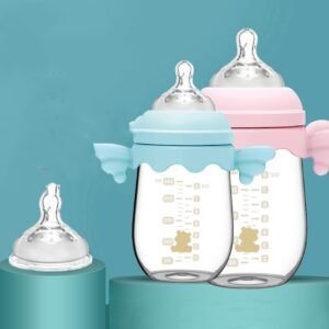 Anti-colic and drinking straw with handle