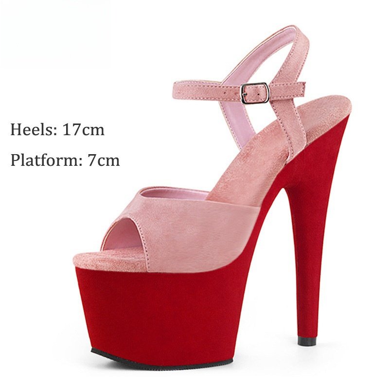 17cm Suede High Heel Sandals Model Catwalk - Image 9