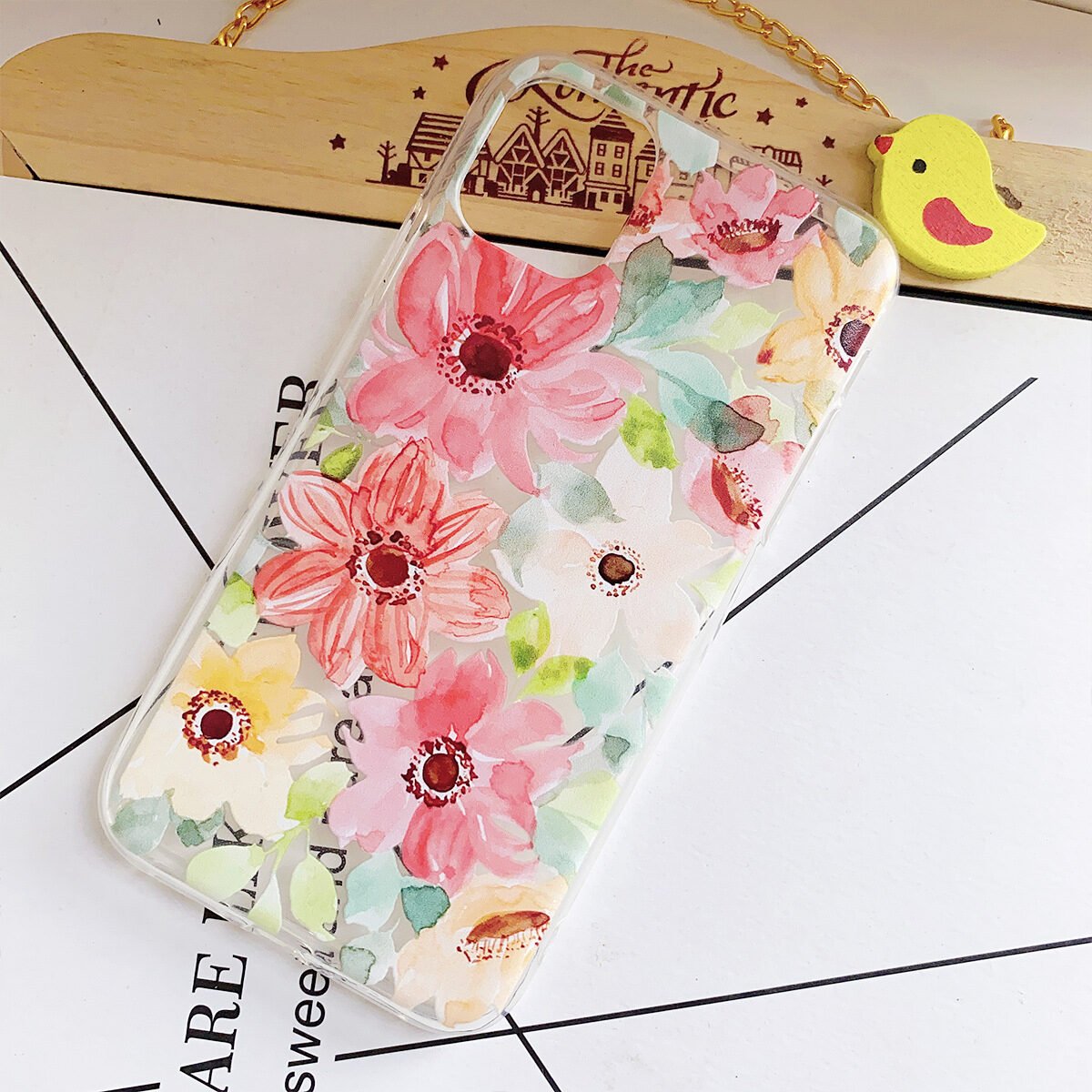 Compatible with Apple , Flower silicone phone case - Image 5
