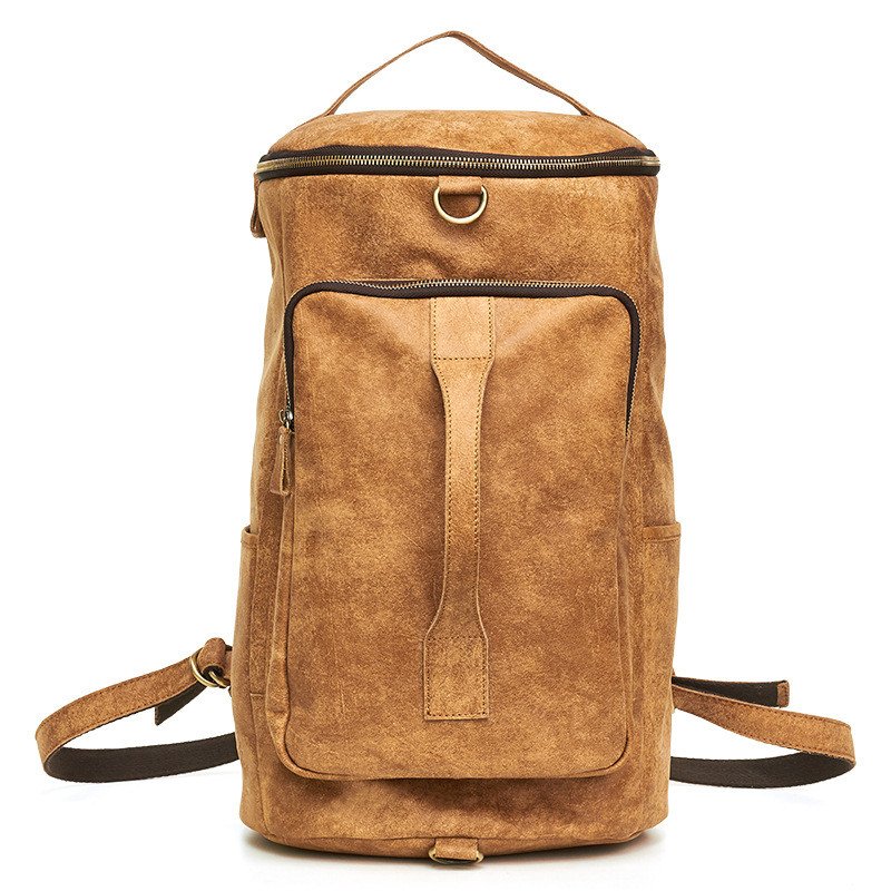 Leather men's bag large capacity luggage bag - Image 3