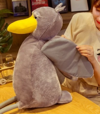 Grey Stork Bird Soft Stuffed Plush Toy - Image 6
