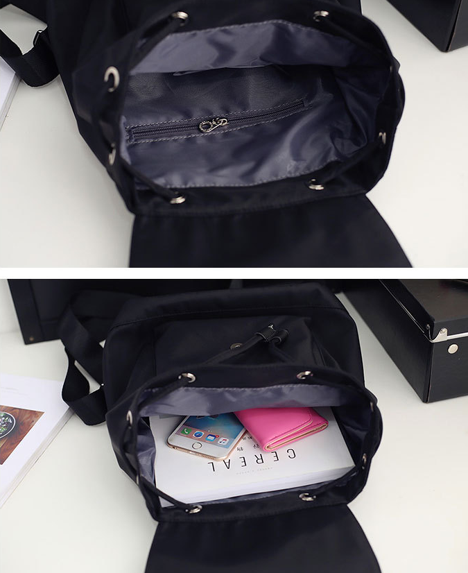 Square buckle nylon backpack - Image 4