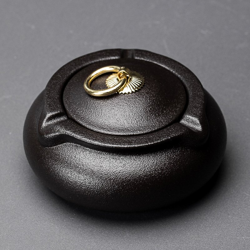 Chinese Style Retro Household Ashtray With Lid Windproof - Image 5