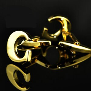 English alphabet cufflinks cuff nails men's French buttons