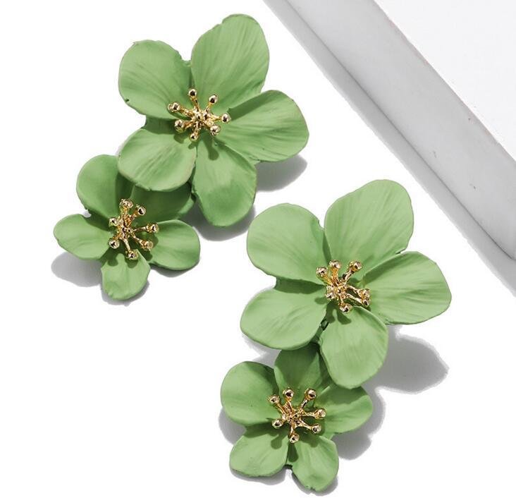 Double flower earrings - Image 2