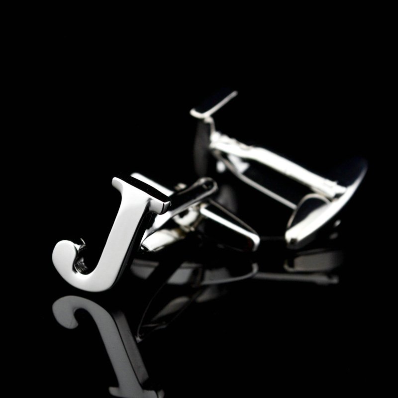English alphabet cufflinks cuff nails men's French buttons - Image 7