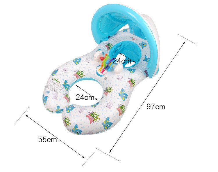 Thicken Environmentally Friendly Swimming Ring With Bell For Mother And Child - Image 3
