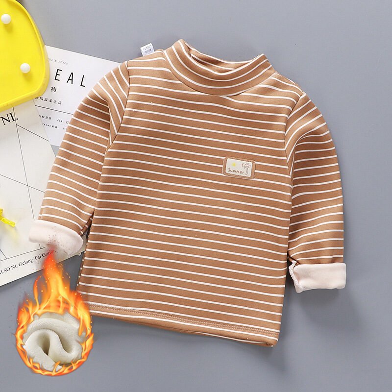 Children's base shirt plus velvet thick single piece - Image 2