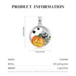 Halloween Gift Skull Pendant Necklace S925 Silver Necklace