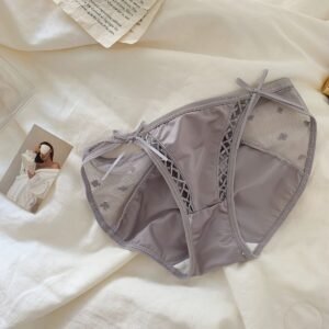 French Pure Desire Hollow Sexy Bow Briefs