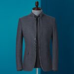Stand-up collar casual suit