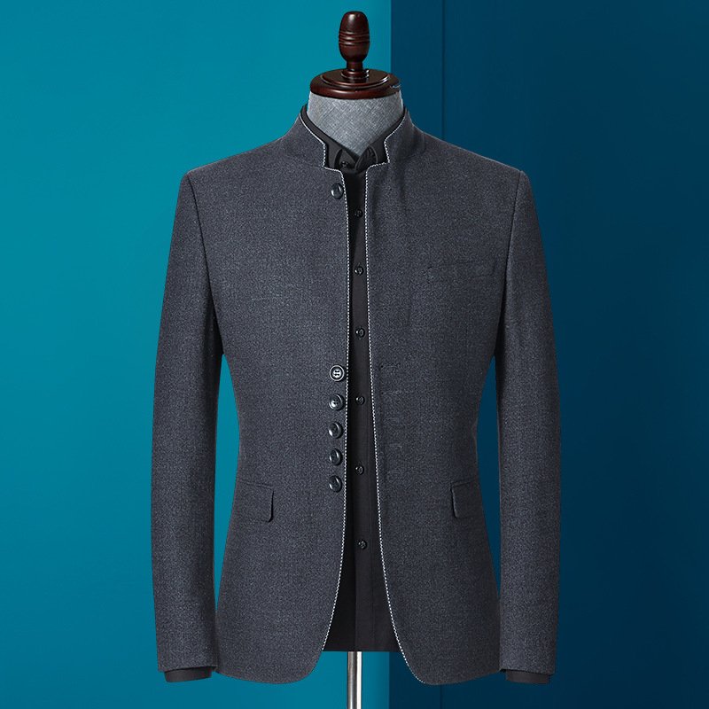 Stand-up collar casual suit