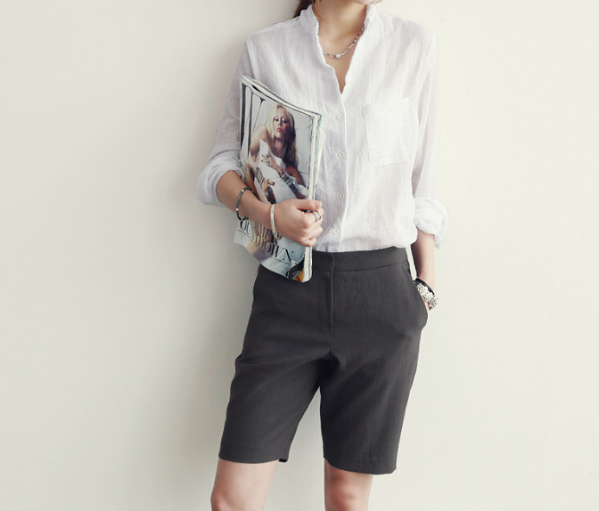 Long-sleeved cotton and linen shirt Slim linen literary loose thin shirt - Image 5