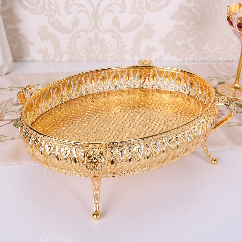 Living Room Household Fruit Plate Metal Fruit Plate Storage Box - Image 2