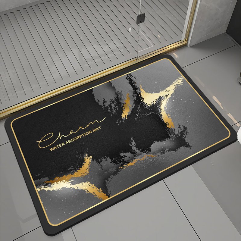 Modern Simple Geometric Diatom Mud Foot Mat