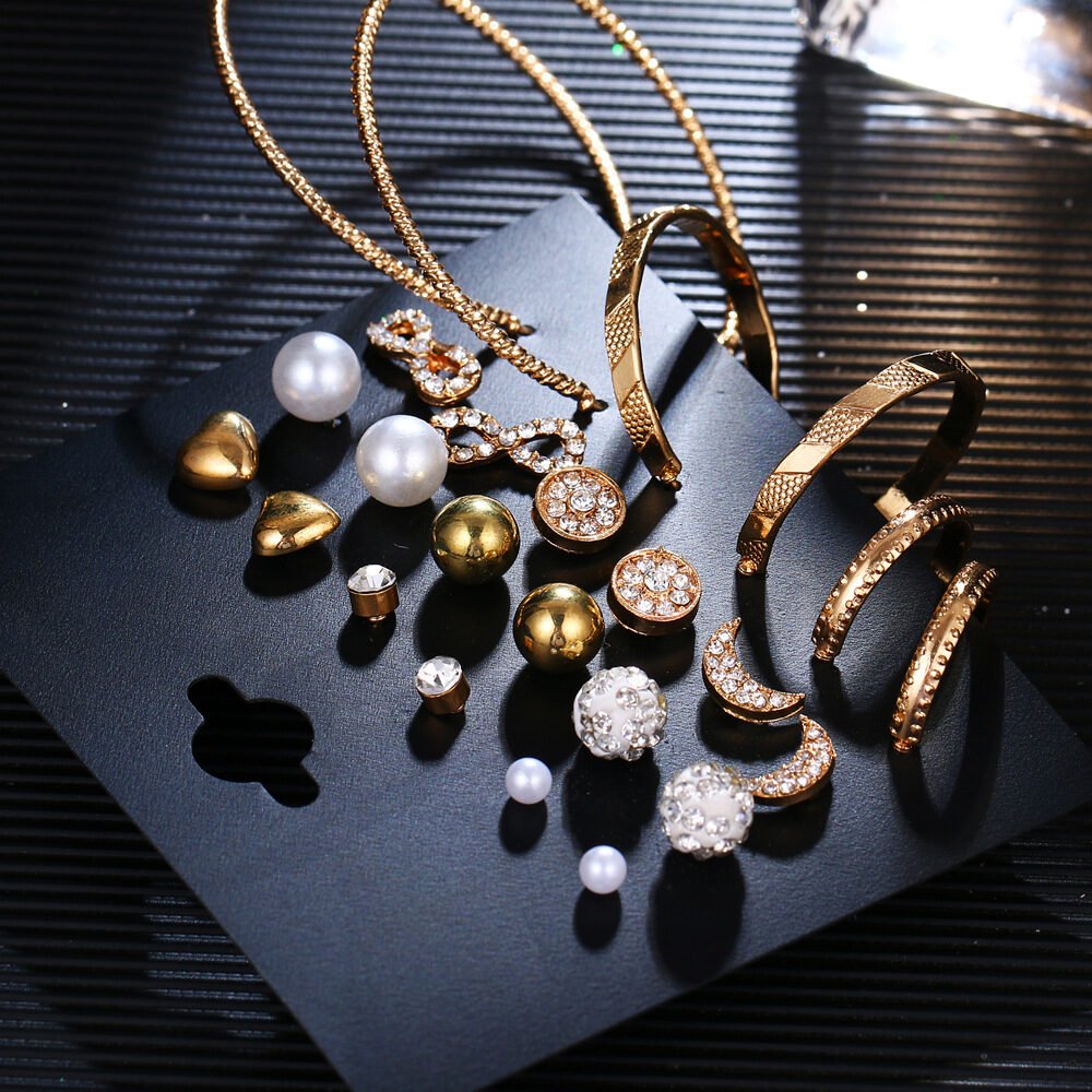 One Card Combination Earrings Female Diamond Earrings