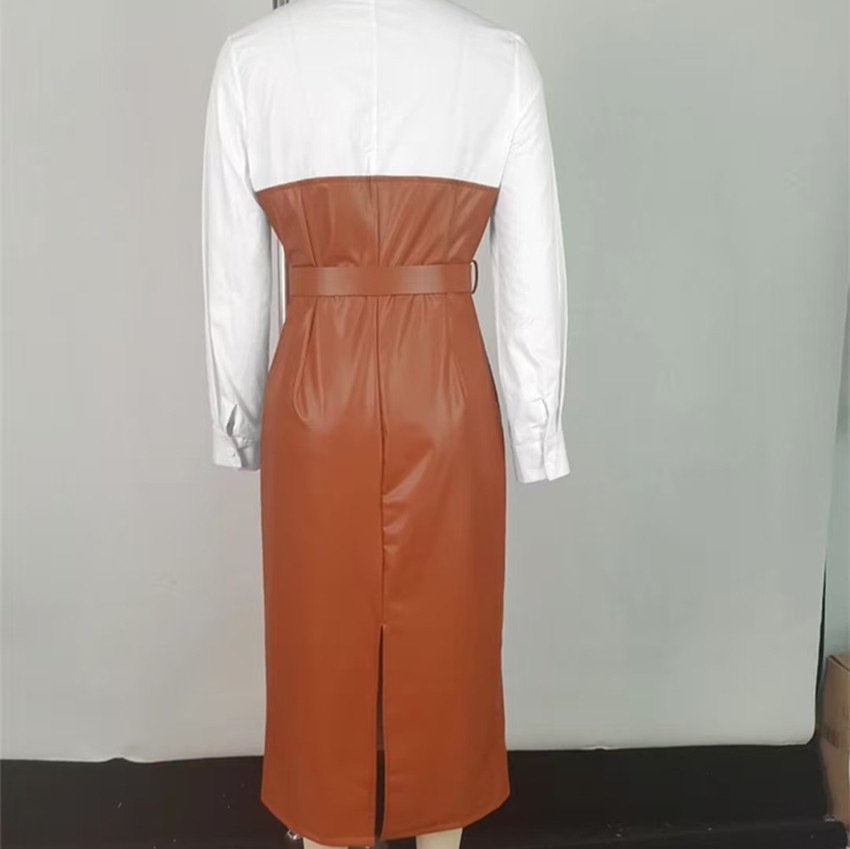 New Temperament Commute Stitching Contrasting-color Dress - Image 4