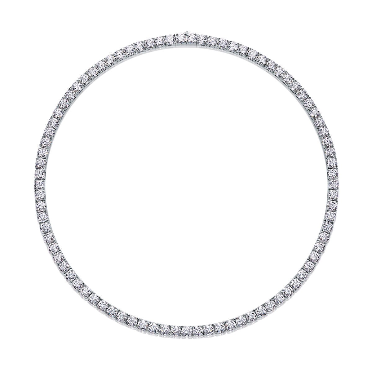 Endless Starry River - A Luxurious And Fashionable Light Luxury Jewelry Necklace Pendant Set With Top-quality Moissanite, S925 Silver-plated Platinum.
