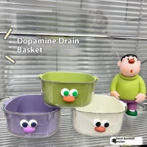 Thickened Double-layer Drain Basket Household