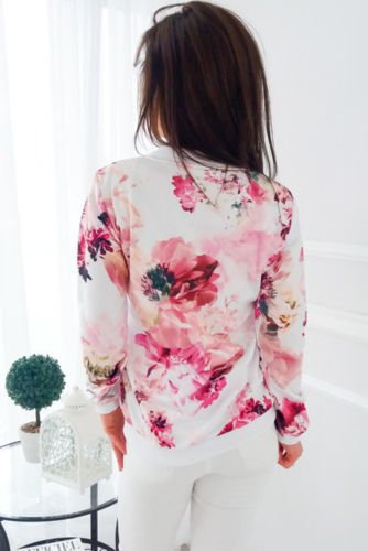 Printed long sleeves short section small coat