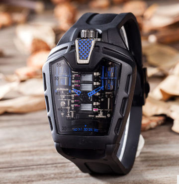 Fashion hollow ghost head silicone belt quartz men's watch imitation mechanical watch - Image 8