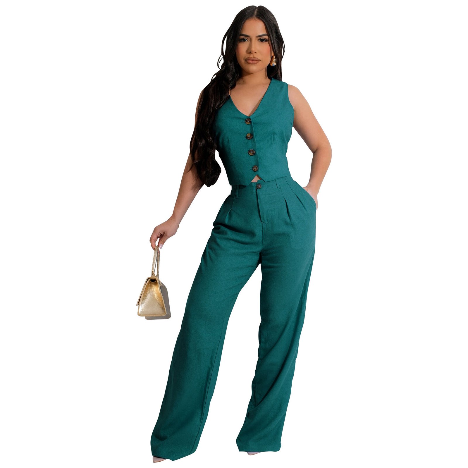Two-piece Set Vest Jacket Suit Office OL Commuting Summer - Image 7