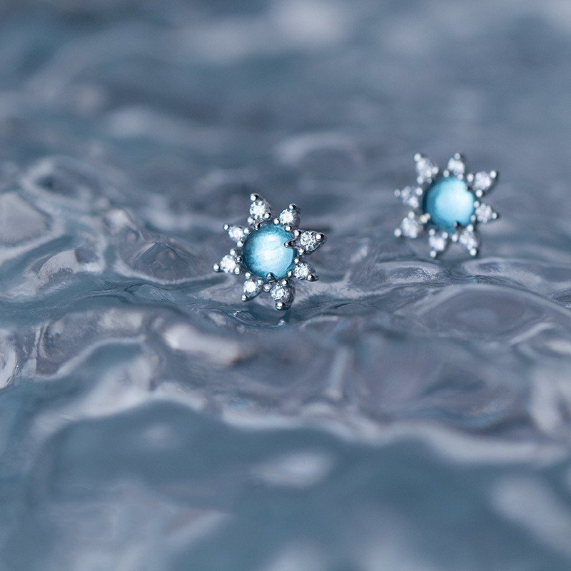 S925 Silver Fashion Sweet Sunflower Earrings - Image 2