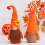 New Orange Sunflower Decorative Faceless Doll Ornament