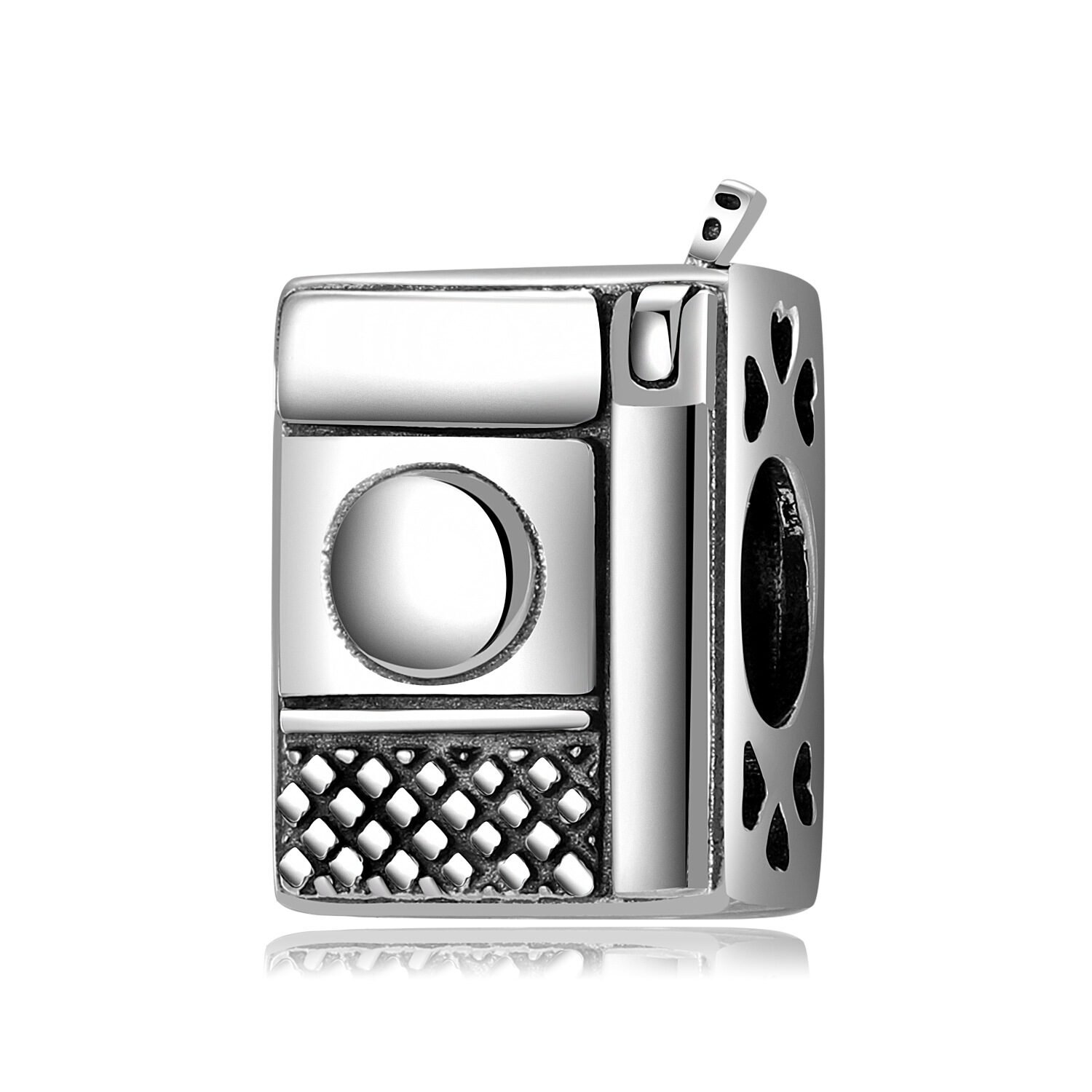 Creative Gramophone Bread Maker Book Beads Pendant S925 Sterling Silver Diy Accessories - Image 7
