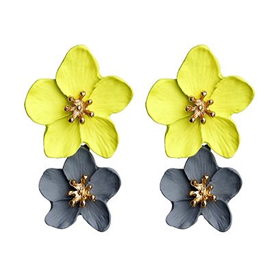 Double flower earrings - Image 8