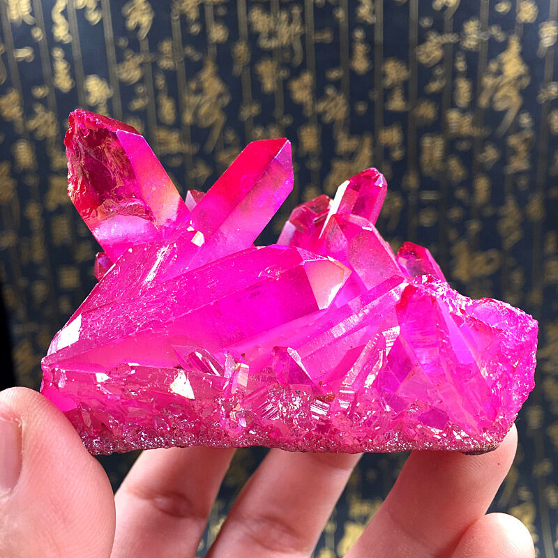 Natural Rose Red Crystal Cluster Purification And Degaussing Office Ornaments - Image 6