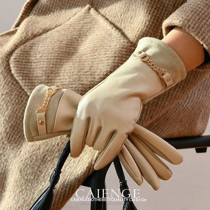 Womens Fleece-Lined Thickened Wind- And Cold-Resistant Warm Gloves - Image 15