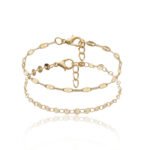 Geometric Chain Sequin Chain Combination Bracelet