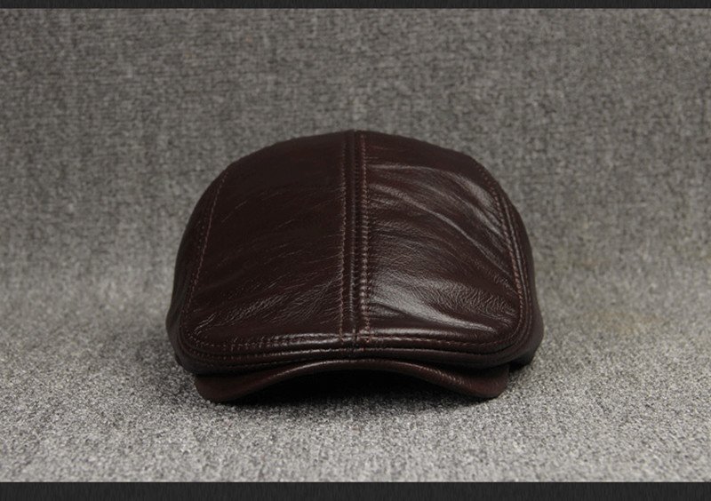 First Layer Cowhide Comfortable And Fashionable Sunscreen Beret - Image 7