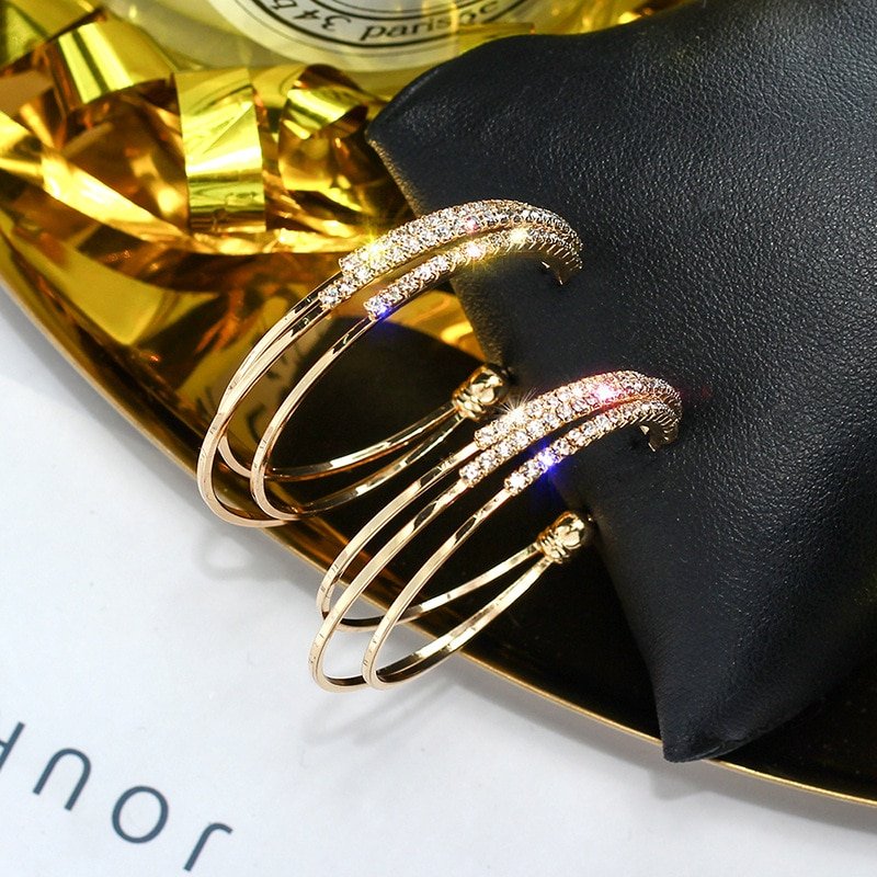 925 silver needle trend wild big circle earrings - Image 15
