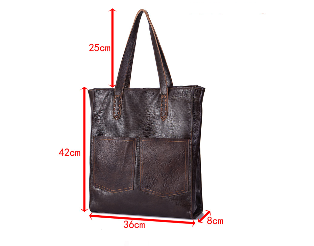 Cowhide fashion lychee handbag shoulder bag - Image 7