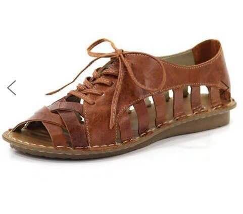 Roman style foreign trade lace-up flat sandals - Image 3