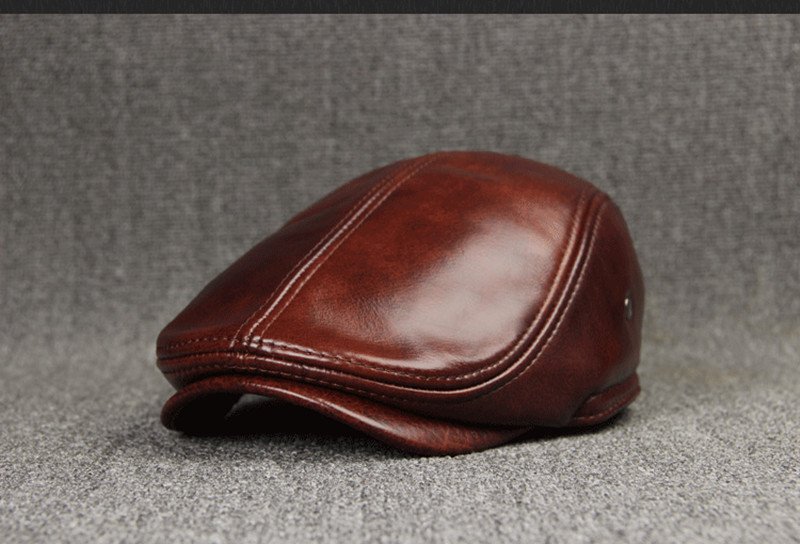First Layer Cowhide Comfortable And Fashionable Sunscreen Beret - Image 2