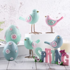 Creative mini resin colored bird