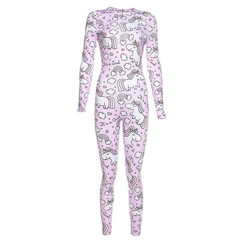 Printed hip sports fitness jumpsuit - Image 2