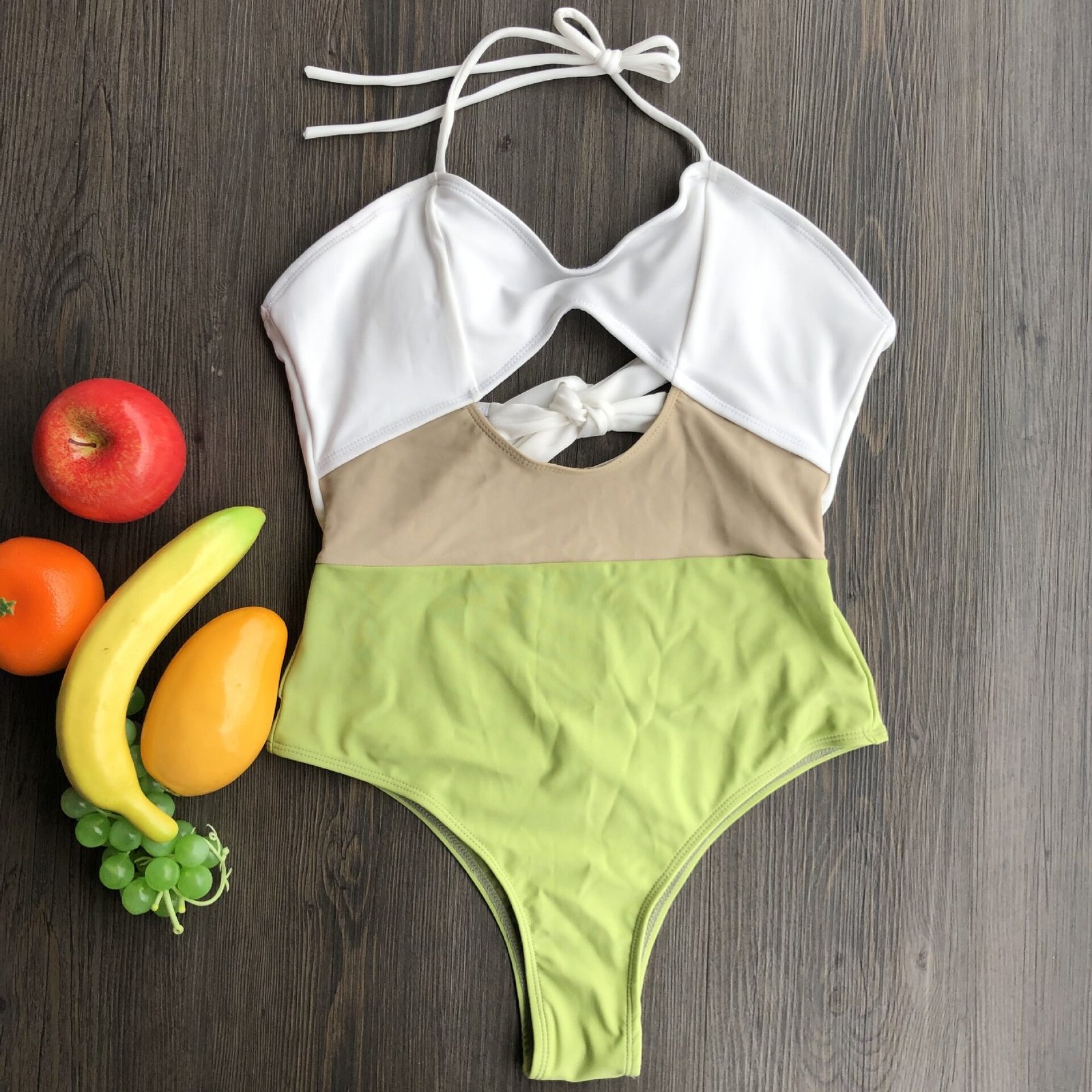 Sexy swimsuit with stitching one-piece bikini - Image 8
